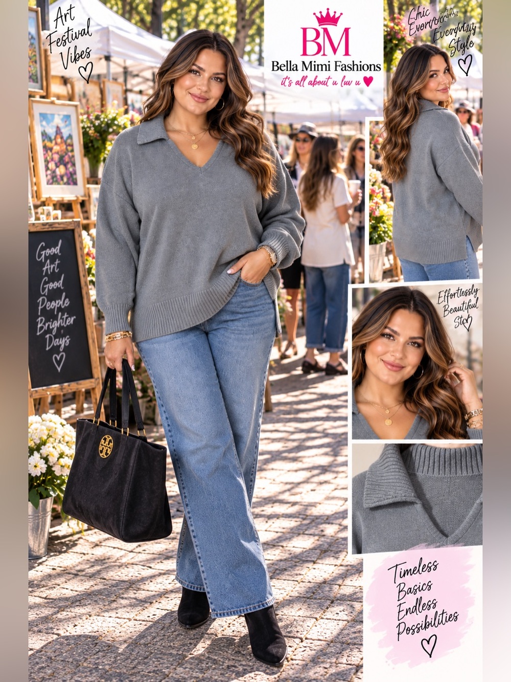 NWT Universal Thread Gray Collared V-Neck Sweater — Size 4X 🩶🩶🩶